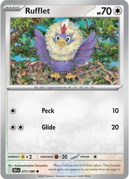 Rufflet (077/086) [Scarlet & Violet: Black Bolt] | Good Games Cannington