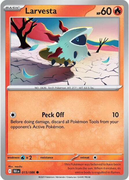 Larvesta (015/086) [Scarlet & Violet: Black Bolt] | Good Games Cannington