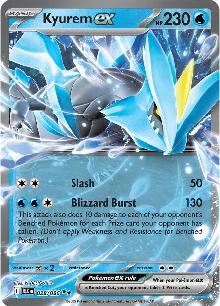 Kyurem ex (028/086) [Scarlet & Violet: Black Bolt] | Good Games Cannington
