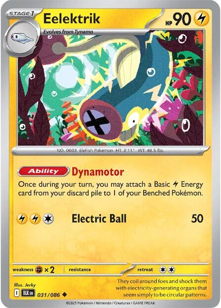 Eelektrik (031/086) [Scarlet & Violet: Black Bolt] | Good Games Cannington