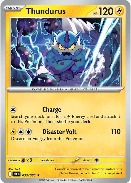 Thundurus (033/086) [Scarlet & Violet: Black Bolt] | Good Games Cannington