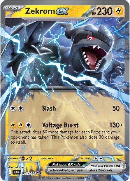 Zekrom ex (034/086) [Scarlet & Violet: Black Bolt] | Good Games Cannington