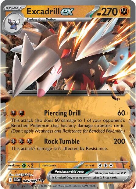 Excadrill ex (046/086) [Scarlet & Violet: Black Bolt] | Good Games Cannington