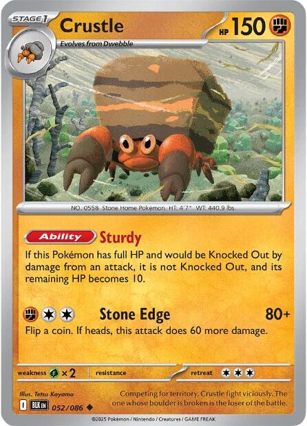 Crustle (052/086) [Scarlet & Violet: Black Bolt] | Good Games Cannington