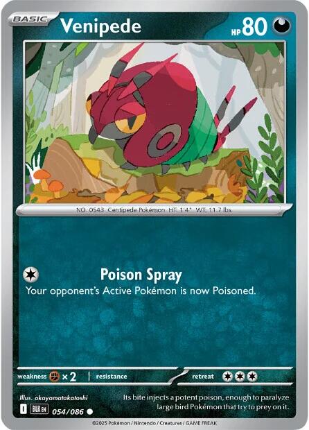 Venipede (054/086) [Scarlet & Violet: Black Bolt] | Good Games Cannington