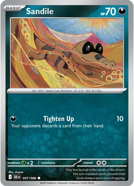 Sandile (057/086) [Scarlet & Violet: Black Bolt] | Good Games Cannington