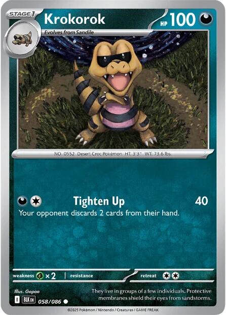 Krokorok (058/086) [Scarlet & Violet: Black Bolt] | Good Games Cannington