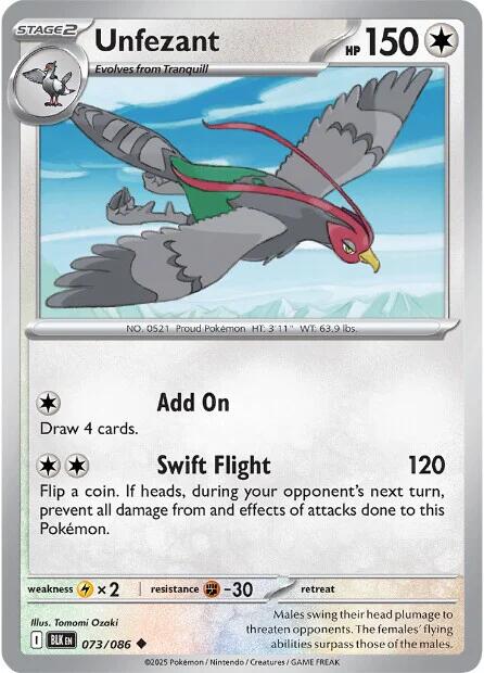 Unfezant (073/086) [Scarlet & Violet: Black Bolt] | Good Games Cannington