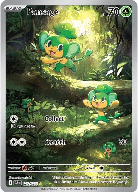Pansage (089/086) [Scarlet & Violet: Black Bolt] | Good Games Cannington