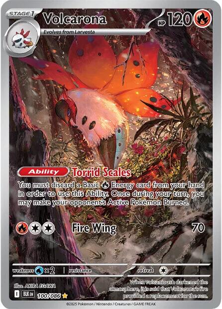 Volcarona (100/086) [Scarlet & Violet: Black Bolt] | Good Games Cannington