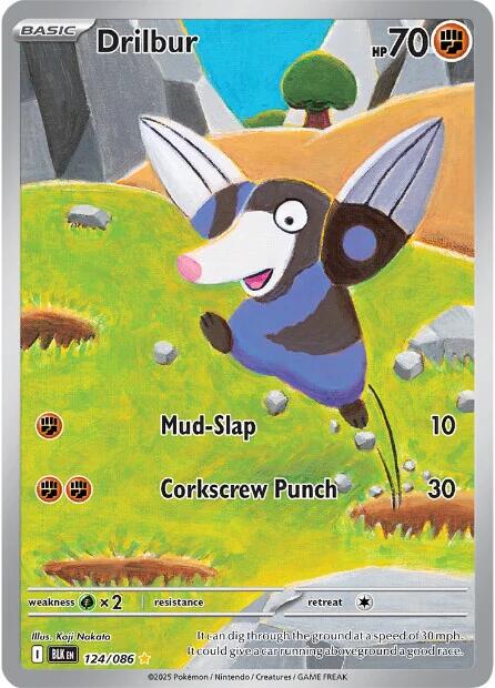 Drilbur (124/086) [Scarlet & Violet: Black Bolt] | Good Games Cannington