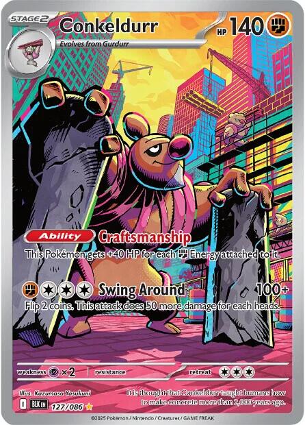 Conkeldurr (127/086) [Scarlet & Violet: Black Bolt] | Good Games Cannington