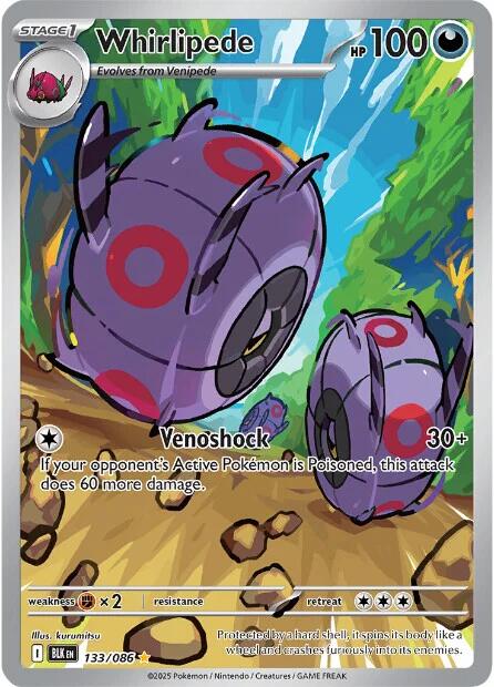 Whirlipede (133/086) [Scarlet & Violet: Black Bolt] | Good Games Cannington