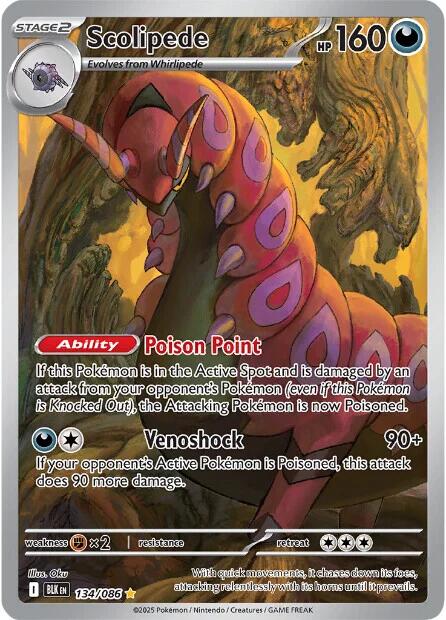 Scolipede (134/086) [Scarlet & Violet: Black Bolt] | Good Games Cannington
