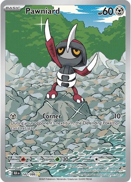 Pawniard (142/086) [Scarlet & Violet: Black Bolt] | Good Games Cannington