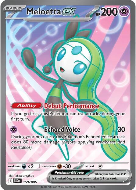 Meloetta ex (159/086) [Scarlet & Violet: Black Bolt] | Good Games Cannington