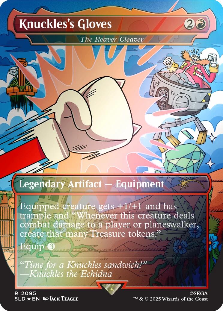 Knuckles's Gloves - The Reaver Cleaver (Rainbow Foil) [Secret Lair Drop Series] | Good Games Cannington