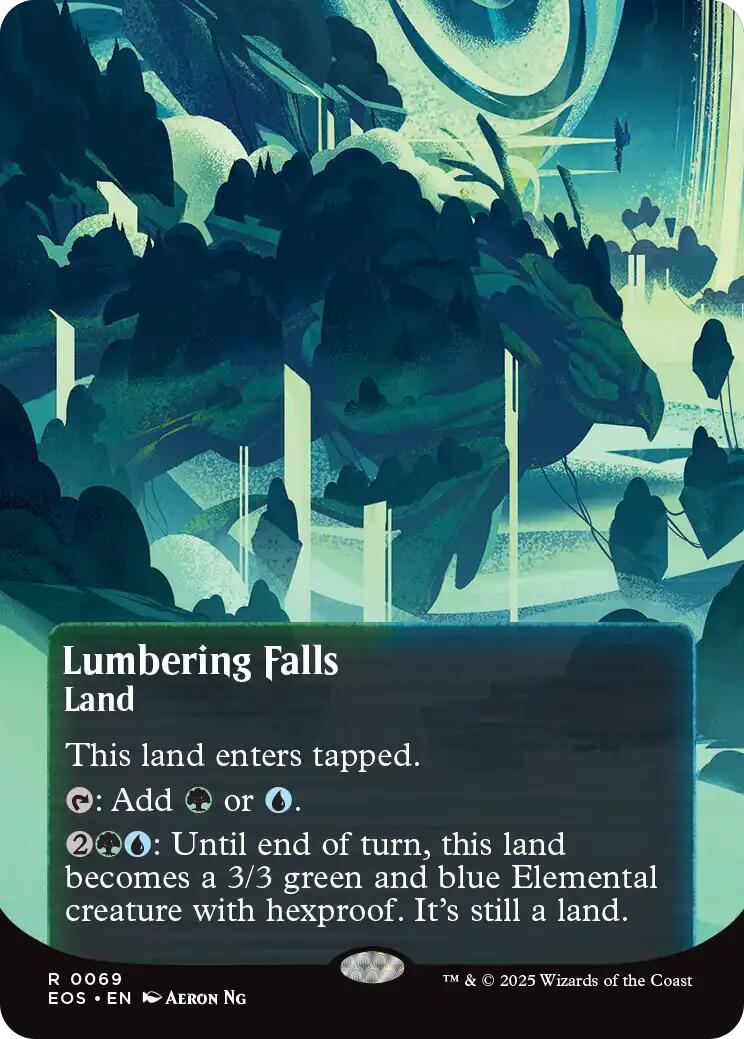 Lumbering Falls (0069) (Borderless) [Edge of Eternities: Stellar Sights] | Good Games Cannington