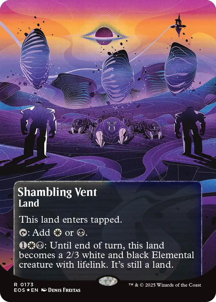 Shambling Vent (0173) (Borderless) (Galaxy Foil) [Edge of Eternities: Stellar Sights] | Good Games Cannington