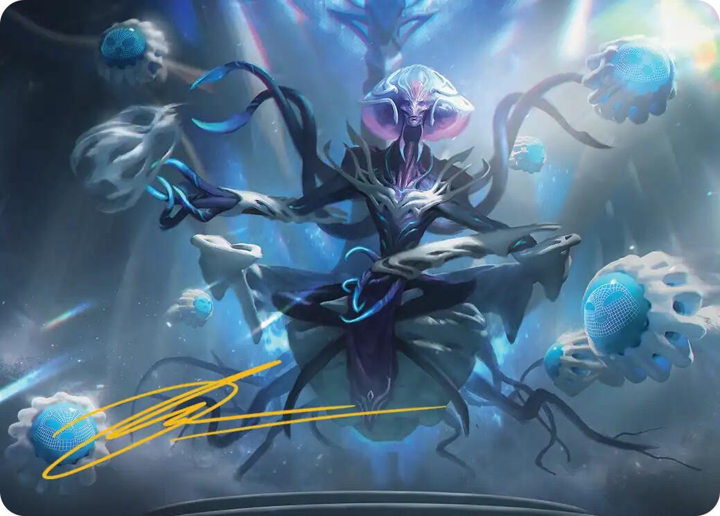 Mm'menon, the Right Hand Art Card (Gold-Stamped Signature) [Edge of Eternities Art Series] | Good Games Cannington