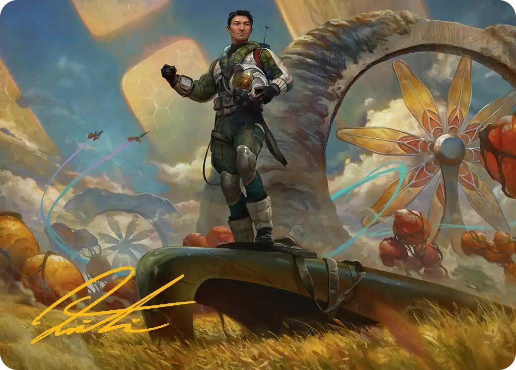 Galactic Wayfarer Art Card (Gold-Stamped Signature) [Edge of Eternities Art Series] | Good Games Cannington
