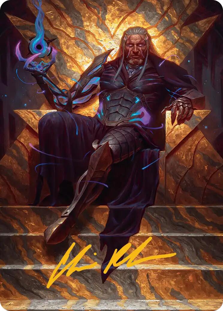 Tezzeret, Cruel Captain Art Card (1/54) (Gold-Stamped Signature) [Edge of Eternities Art Series] | Good Games Cannington