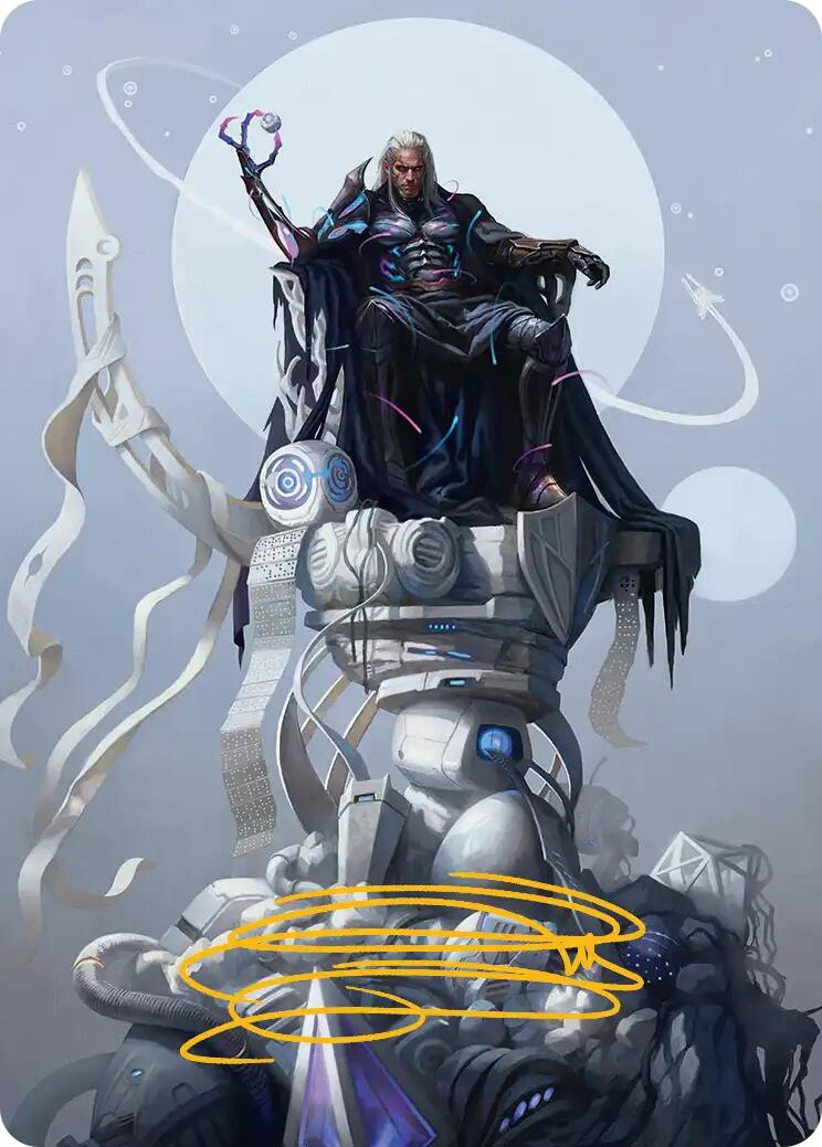 Tezzeret, Cruel Captain Art Card (35/54) (Gold-Stamped Signature) [Edge of Eternities Art Series] | Good Games Cannington