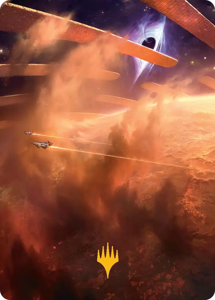 Adagia, Windswept Bastion Art Card (Gold-Stamped Planeswalker Symbol) [Edge of Eternities Art Series] | Good Games Cannington