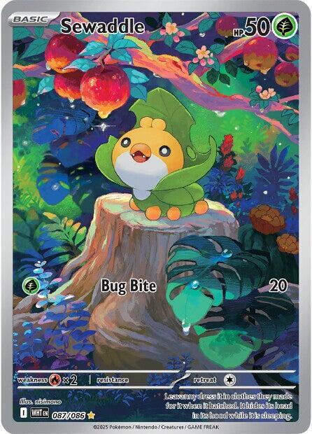 Sewaddle 087/086 (SV: White Flare)  - Holofoil | Good Games Cannington