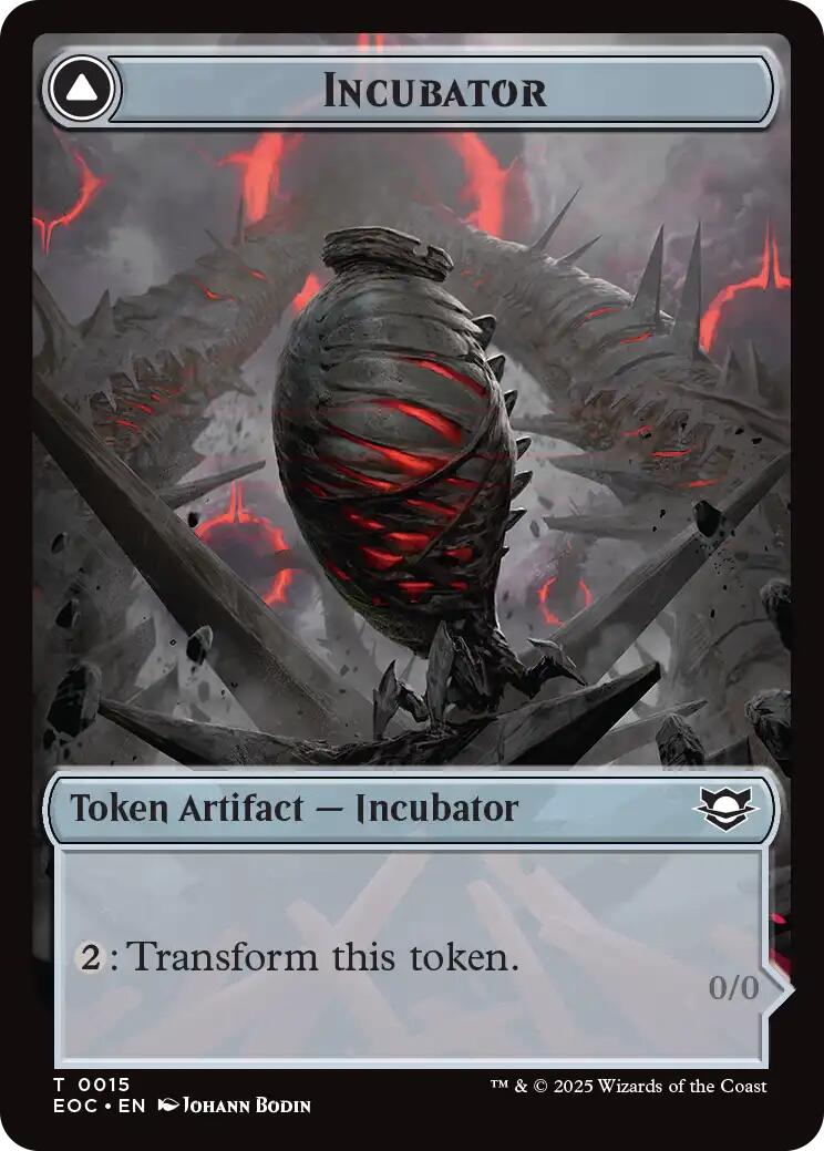 Incubator // Phyrexian Double-Sided Token [Edge of Eternities Commander Tokens] | Good Games Cannington