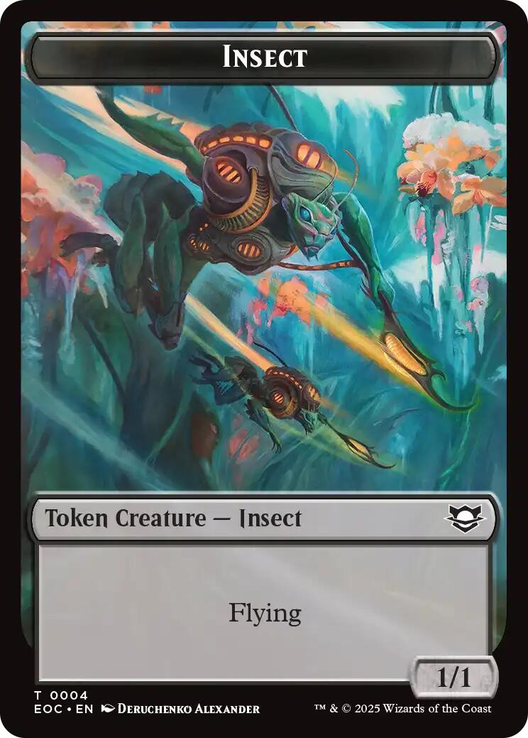 Insect // Elemental (0008) Double-Sided Token [Edge of Eternities Commander Tokens] | Good Games Cannington