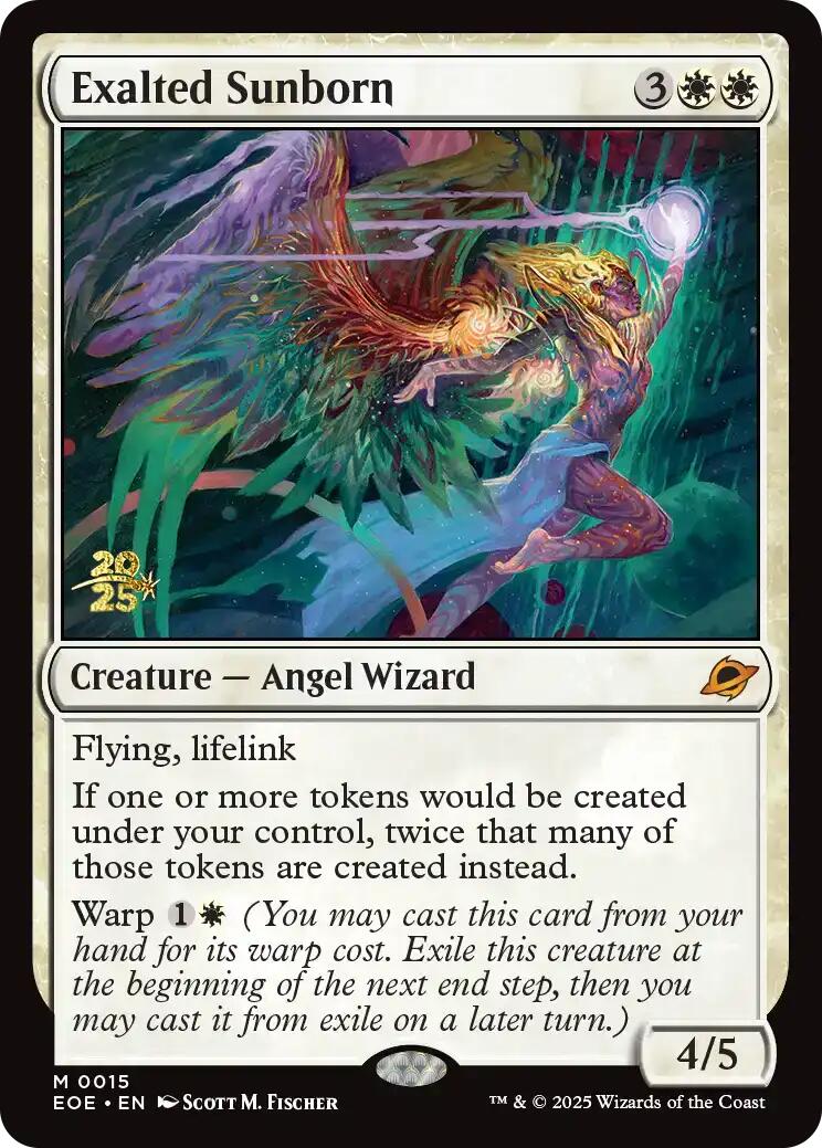 Exalted Sunborn [Edge of Eternities Prerelease Promos] | Good Games Cannington
