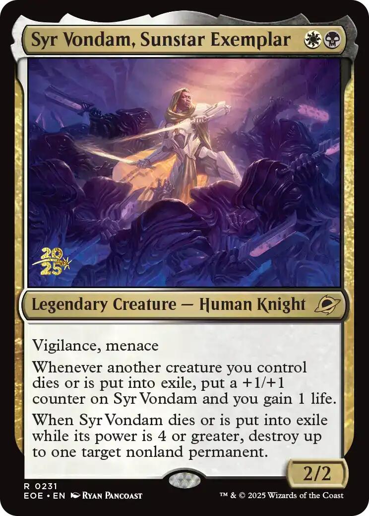 Syr Vondam, Sunstar Exemplar [Edge of Eternities Prerelease Promos] | Good Games Cannington