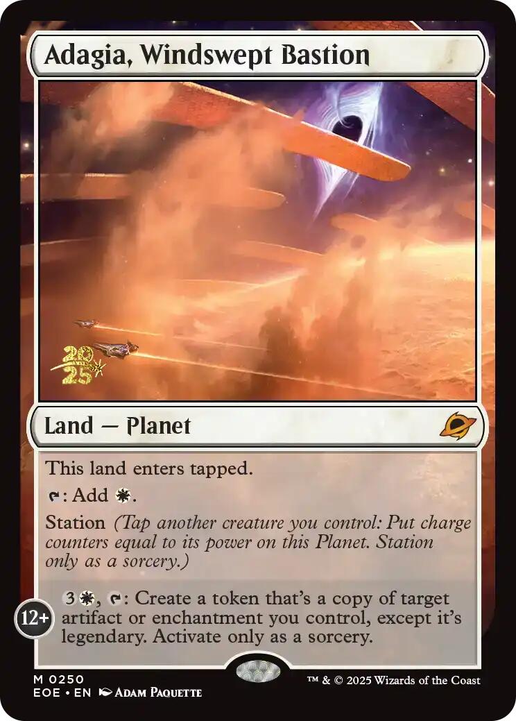 Adagia, Windswept Bastion [Edge of Eternities Prerelease Promos] | Good Games Cannington