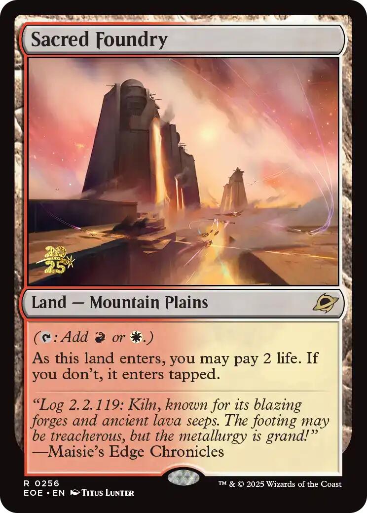 Sacred Foundry [Edge of Eternities Prerelease Promos] | Good Games Cannington