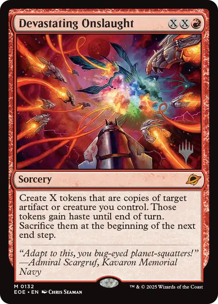 Devastating Onslaught [Edge of Eternities Promo Pack] | Good Games Cannington
