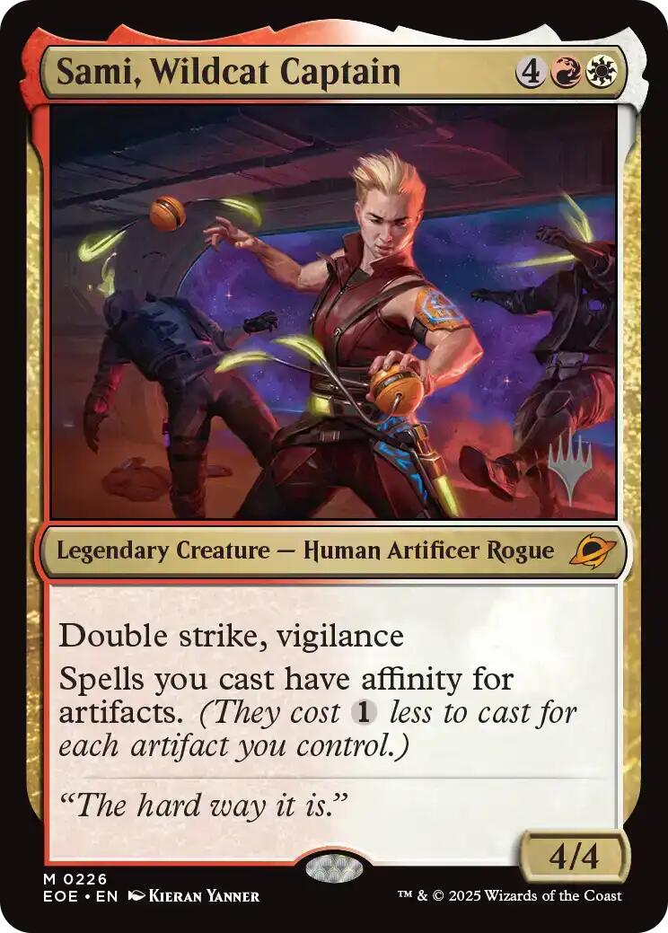 Sami, Wildcat Captain [Edge of Eternities Promo Pack] | Good Games Cannington