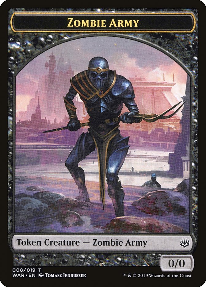 Zombie Army Token (008/019) [War of the Spark Tokens] | Good Games Cannington