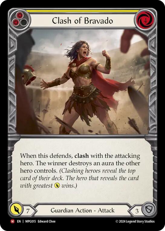 Clash of Bravado [MPG015] (Mastery Pack Guardian)  Rainbow Foil | Good Games Cannington