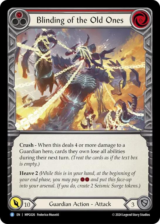 Blinding of the Old Ones [MPG026] (Mastery Pack Guardian) | Good Games Cannington