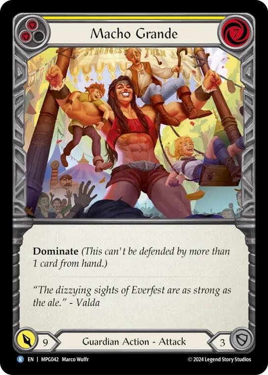 Macho Grande (Yellow) [MPG042] (Mastery Pack Guardian)  Rainbow Foil | Good Games Cannington