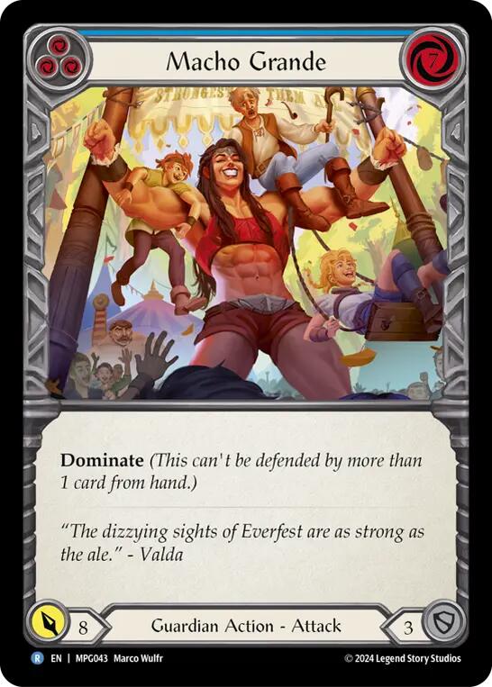Macho Grande (Blue) [MPG043] (Mastery Pack Guardian)  Rainbow Foil | Good Games Cannington