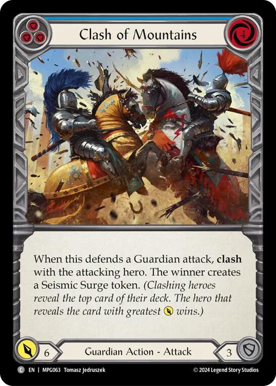 Clash of Mountains (Blue) [MPG063] (Mastery Pack Guardian) | Good Games Cannington