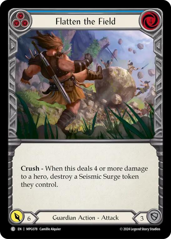 Flatten the Field (Blue) [MPG078] (Mastery Pack Guardian)  Rainbow Foil | Good Games Cannington