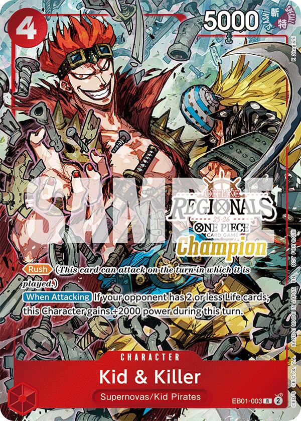 Kid & Killer (Offline Regional Champion Card Set 2025 Vol.2) [One Piece Promotion Cards] | Good Games Cannington