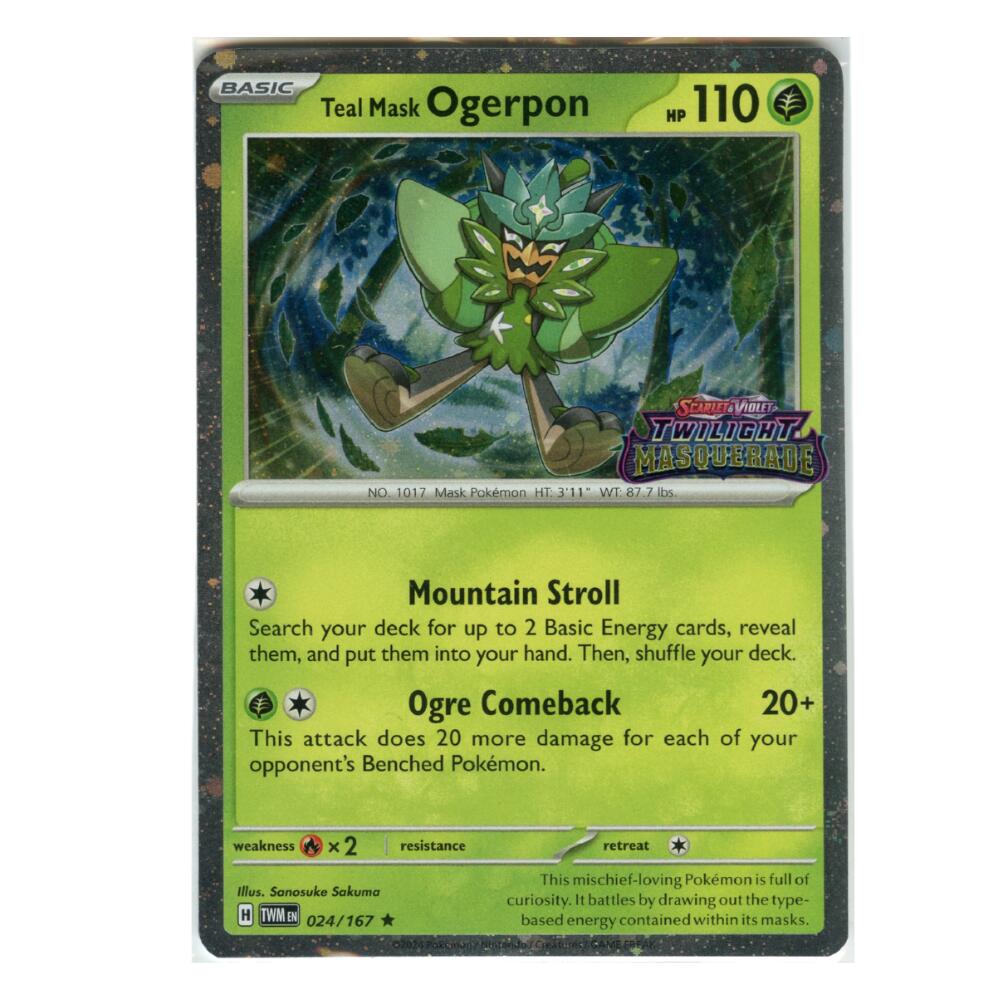 Teal Mask Ogerpon (024/167) (Twilight Masquerade Stamp) [Scarlet & Violet: Twilight Masquerade] | Good Games Cannington