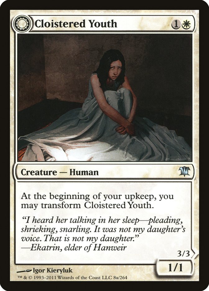 Cloistered Youth // Unholy Fiend [Innistrad] | Good Games Cannington