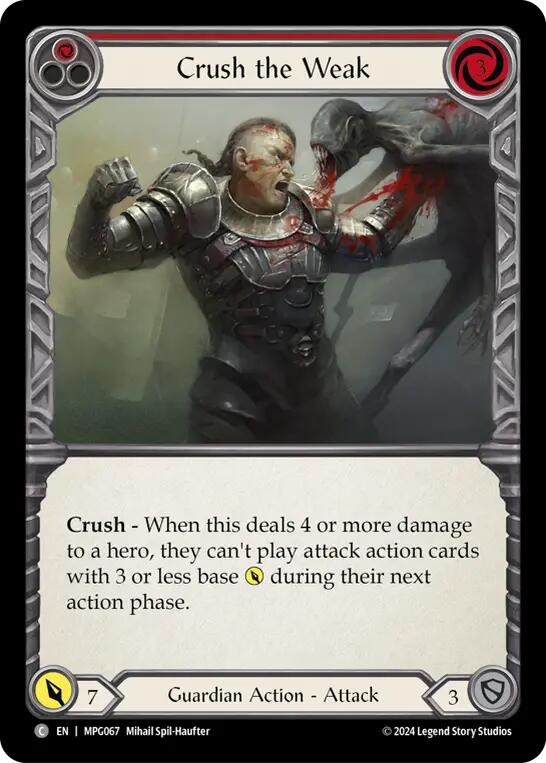 Crush the Weak (Red) [MPG067] (Mastery Pack Guardian) | Good Games Cannington