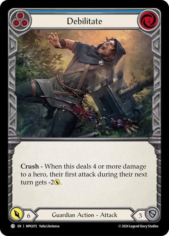Debilitate (Blue) [MPG072] (Mastery Pack Guardian) | Good Games Cannington