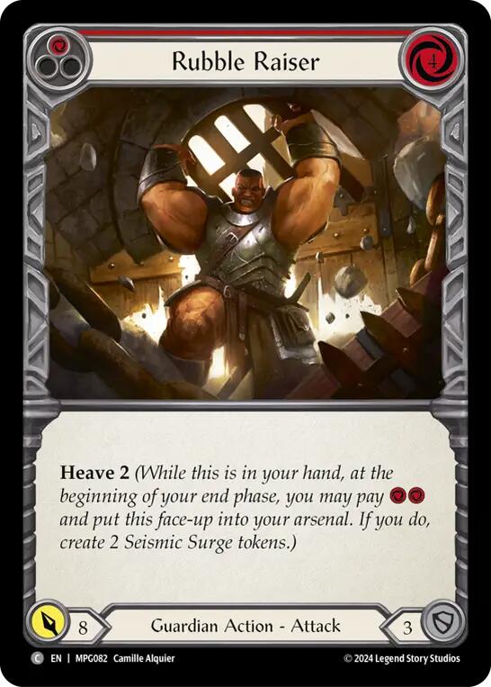 Rubble Raiser (Red) [MPG082] (Mastery Pack Guardian)  Rainbow Foil | Good Games Cannington